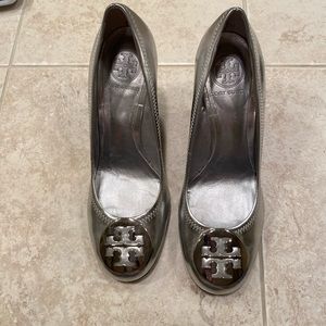 Tory Burch Silver Heels
